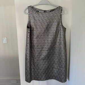 Moschino Sleeveless Silver Swing Dress